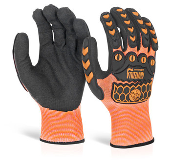 Beeswift Glovezilla Sandy Nitrile Coated Gloves Orange Size XXL GZ63ORXXL