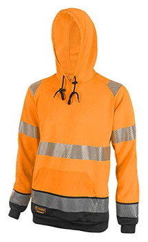Beeswift Deltic Hi-Vis Two-Tone Hoodie Orange / Black Size 3XL HVTT025ORBL3XL