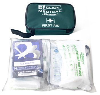 Click Medical Bs8599-2 Travel First Aid Kit In Bag Green CM0141