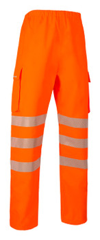 Beeswift Deltic Hi-Vis Ripstop Breathable Waterproof Rail Overtrouser Orange 4XL BSDTOR4XL