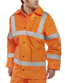 Beeswift Hi-Vis Lightweight Jacket Orange Size XXXXXL TJ8OR5XL