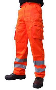 Beeswift Hi-Vis Rail Spec Trousers Orange Size 30T RST30T