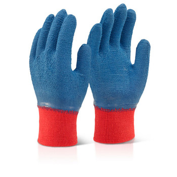 Beeswift Latex Fully Coated Gripper Gloves Blue Size L LFCGGBL