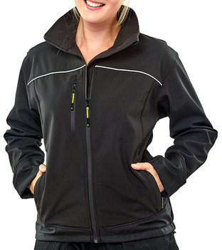 Beeswift Ladies Soft Shell Jacket Black Size M LSSJBLM
