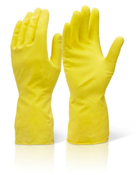 Beeswift Household Medium Weight Gloves Yellow Size XL HHMWXL