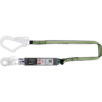 Kratos 1.5Mtr Lanyard + Scaff Hook Black/Green Size 1.5M HSFA30303
