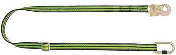 Kratos 2Mtr Adjustable Webbing Lanyard Black/Green Size 2M HSFA4090120