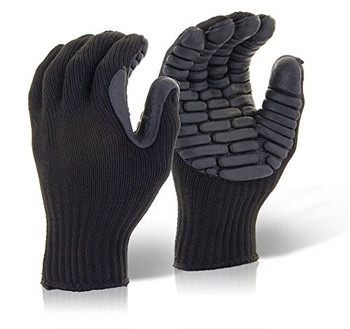 Beeswift Glovezilla Anti Vibration Gloves Black Size L GZAVGL