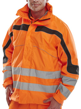 Beeswift Eton Hi-Vis Breathable Jacket Orange Size 4XL ET46OR4XL