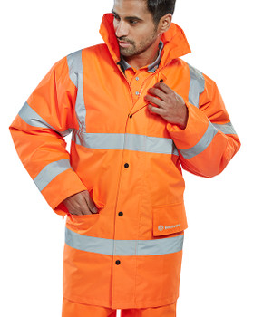 Beeswift Constructor Hi-Vis Jacket Orange Size M CTJENGORM