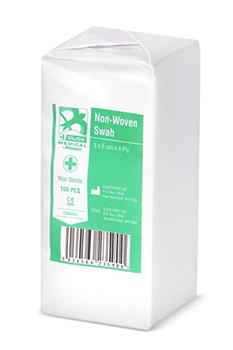 Click Medical Gauze Swabs 5Cm X 5Cm Pack Of 100 Non Sterile White CM0450