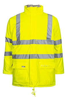Beeswift Fire Retardant Hi-Vis Anti-Static Padded Jacket Saturn Yellow Size M CFRLR3456SYM