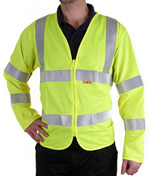 Beeswift Fire Retardant Hi-Vis Jerkin Saturn Yellow Size XXL CFRPKJSYXXL
