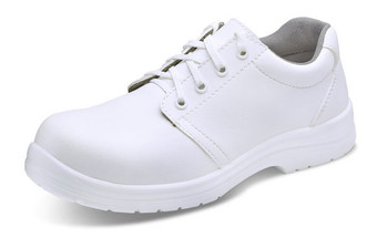 Beeswift Micro-Fibre Tie Shoe S2 White Size 6 CF82206