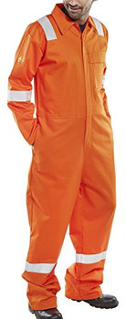 Beeswift Burgan Fire Retardant Anti-Static Boilersuit Orange Size 54 CFRASBBSOR54
