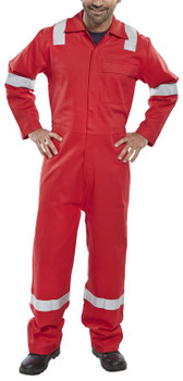 Beeswift Nordic Design Fire Retardant Boilersuit Red Size 38 CFRBSNDRE38