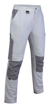 Beeswift Flex Workwear Trousers White/Grey Size 28S SFTWHGY28S