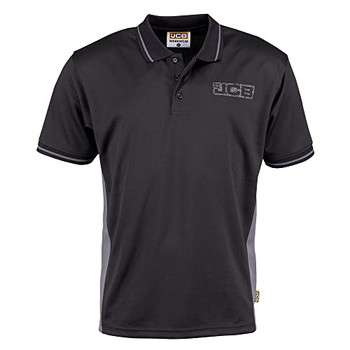 Jcb Workwear Trade Performance Polo Shirt Black/Grey Size XL D+IB-XL