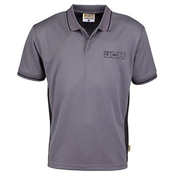 Jcb Workwear Trade Performance Polo Shirt Grey / Black Size M D+IA-M
