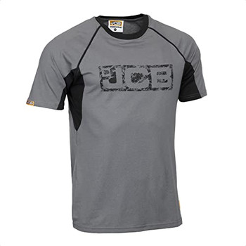 Jcb Workwear Trade Performance Polo Shirt Grey / Black Size XL D+IA-XL