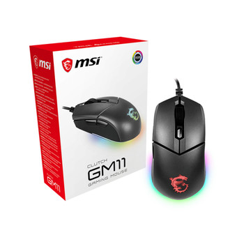 MSI CLUTCH GM11 RGB Optical Gaming Mouse '5000 DPI Optical Sensor 6 Programmable S12-0401650-CLA