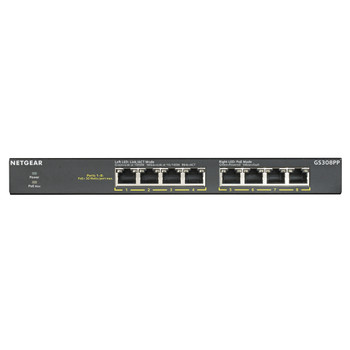 Netgear GS308PP Unmanaged Gigabit Ethernet 10/100/1000 Black Power over Ethernet GS308PP-100EUS