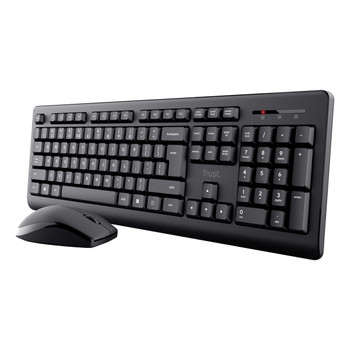 Trust Primo Wireless RF Wireless Membrane QWERTY Black Mouse included 25436