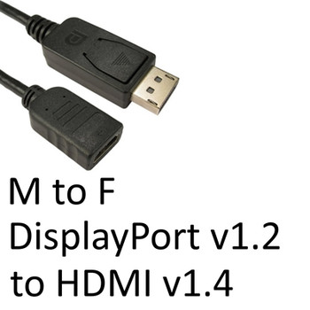 Display Port To Hdmi Cable - 15Cm HDHDPORT-005CAB