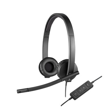 Logitech USB Headset H570e Stereo Wired Black Headset 981-000575