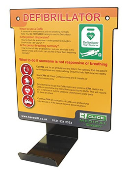 Click Medical Defibrillator Universal Wall Hanger Black CM1223