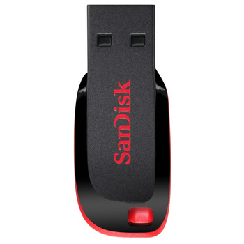 SanDisk Cruzer Blade 64 GB USB Type-A 2.0 Capless 2.5 g Black Red SDCZ50-064G-B35