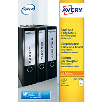 Avery L7171-25 Filing Labels 25 sheets - 4 Labels per Sheet AVERYL7171-25