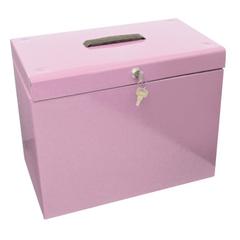 Valuex File Box With 5 Suspension Files A4 Pastel Pink - FPA4PP FPA4PP
