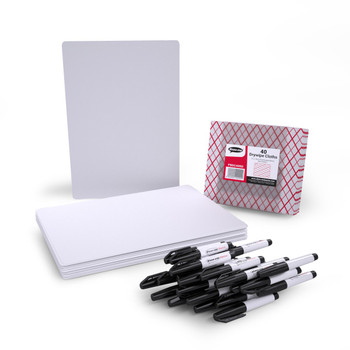 Show-Me Basics Whiteboard Set A4 Plain With Drywipe Markers And Cleaning Cloths C/WBP Show-Me Basics Whiteboard Set A4 Plain With Drywipe Markers And Cleaning Cloths C/WBP