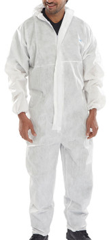 Beeswift Disposable Coverall Microporous Type 5/6 White Size L COC20WL