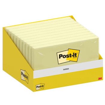 Post-It Notes Retail Display 76X127mm 100 Sheets Canary Yellow Pack 10 - 7100317 7100317839