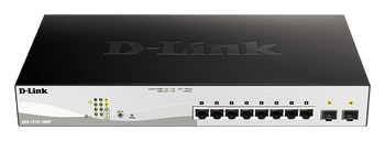D-Link 10 Port Gigabit Smart Managed Poe Switch - 8 X 10/100/1000Base-T Poe Port DGS-1210-10MP