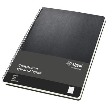 Sigel Conceptum A4 Spiral Hard Cover Notepad 4 Hole Punched Ruled 160 Microperfo CO821 Sigel Conceptum A4 Spiral Hard Cover Notepad 4 Hole Punched Ruled 160 Microperfo CO821