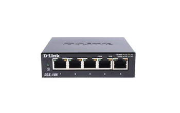 D Link Dgs 105 5 Port Gigabit Ethernet Unmanaged Metal Housing Desktop Switch DGS-105/B