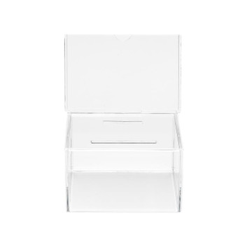 Deflecto Suggestion/Coin Box 89Mm X 6.4Mm Drop Slot With 152 X 102Mm Sign Holder 592901