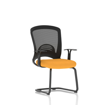 Astro Mesh Back Visitor Cantilever Leg Bespoke Fabric Seat Senna Yellow - KCUP20 KCUP2012
