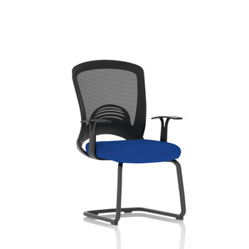 Astro Mesh Back Visitor Cantilever Leg Bespoke Fabric Seat Stevia Blue - KCUP201 KCUP2013