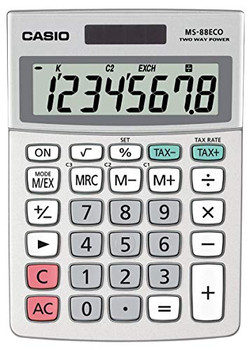 Casio MS-88ECO Mini Desk Calculator MS88ECO Casio MS-88ECO Mini Desk Calculator MS88ECO