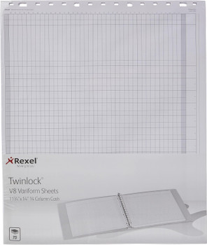Rexel Twinlock Variform V8 14 Column Cash Sheets Pack 75 75984 75984