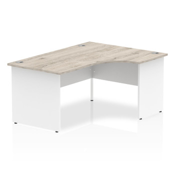 Impulse Right Crescent Office Desk W1600 X D1200 X H730mm Cable Managed Leg Grey TT000162