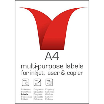 Valuex Multipurpose Label 99.1X139mm 4 Per A4 Sheet White Pack 400 15145SM