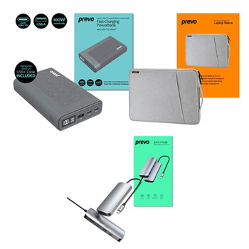 Prevo Business Travel Bundle With 100W Fast Charge 20000Mah Powerbank 4-In-1 Usb BAPRE-BUNDLE2