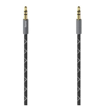 Hama 3.5Mm Jack Stereo Cable Male To Male Gold-Plated Fabric Jacket 1.5 Metre 00205130
