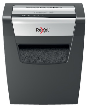 Rexel Momentum X410 Cross Cut Shredder 23 Litre 10 Sheet Black 2104571 2104571