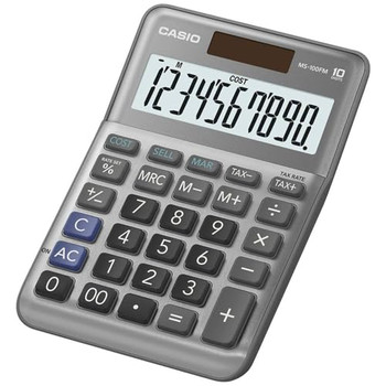 Casio Ms-100Fm 10 Digit Desk Calculator MS-100FM-WA-UP MS-100FM-WA-UP